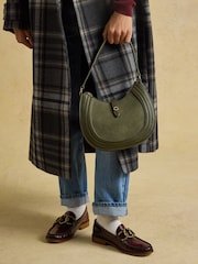 Joules Khaki Green Crossbody Saddle Bag - Image 3 of 9