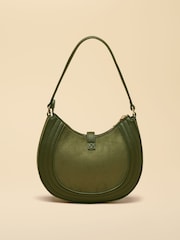 Joules Khaki Green Crossbody Saddle Bag - Image 6 of 9
