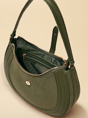 Joules Khaki Green Crossbody Saddle Bag - Image 7 of 9
