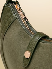 Joules Khaki Green Crossbody Saddle Bag - Image 8 of 9