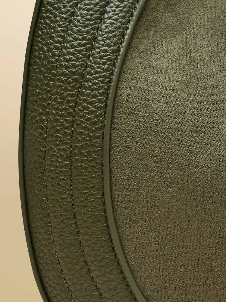 Joules Khaki Green Crossbody Saddle Bag - Image 9 of 9