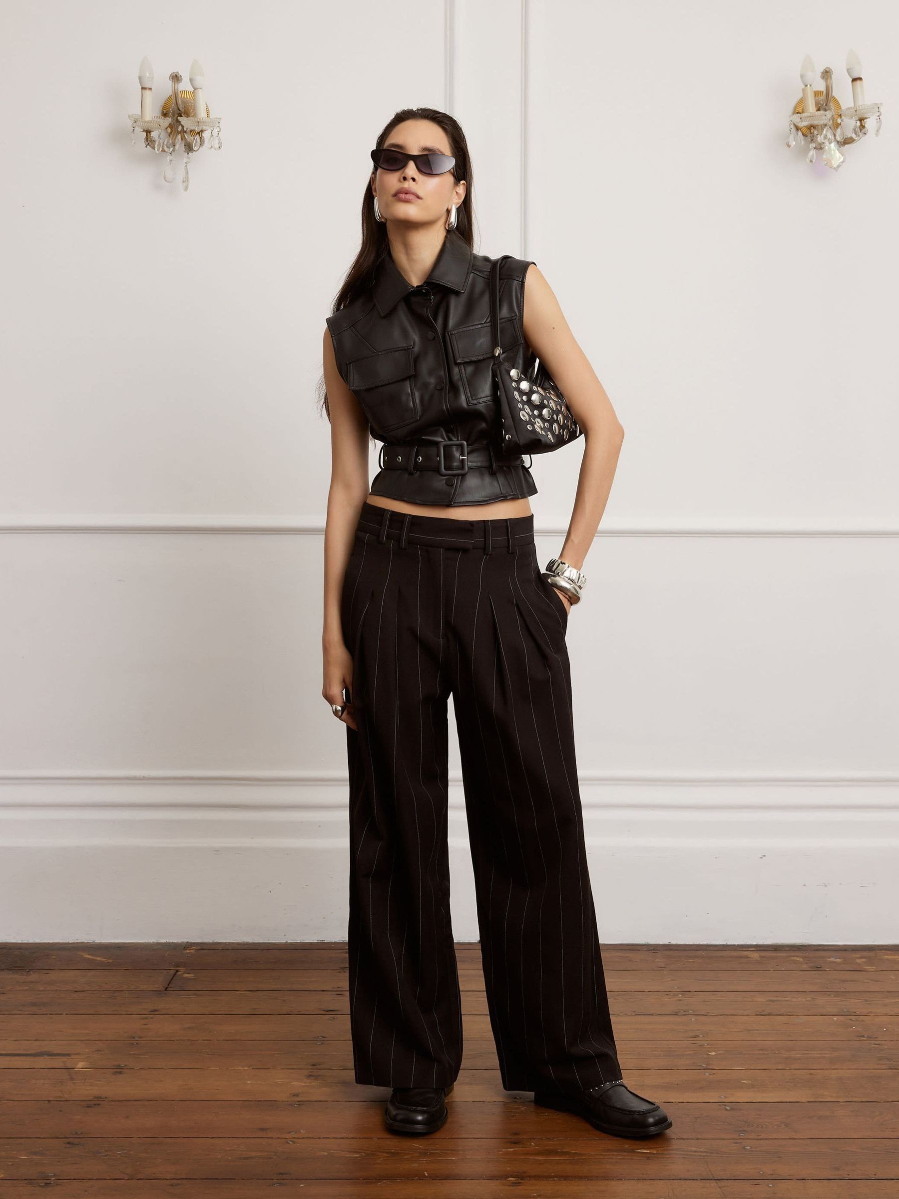 Next：日本 River Island PU ベルト付き ノースリーブ トップス from