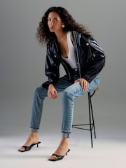 River Island Blue High Rise Sculpt Mom Jeans - Image 3 of 5
