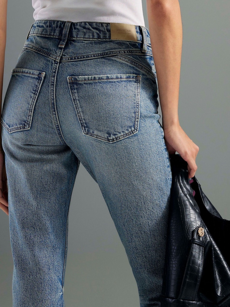 River Island Blue High Rise Sculpt Mom Jeans - Image 5 of 5