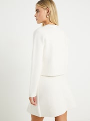 River Island Cream Petite Bow Front Cardigan - Image 2 of 4