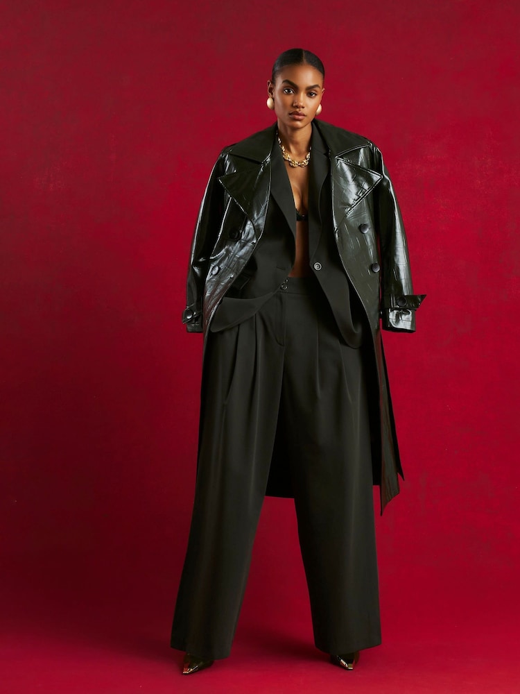 River Island Green Wide Leg Trousers - Image 4 of 4