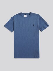 U.S. Polo Assn Blue Check Texture T-Shirt - Image 1 of 3