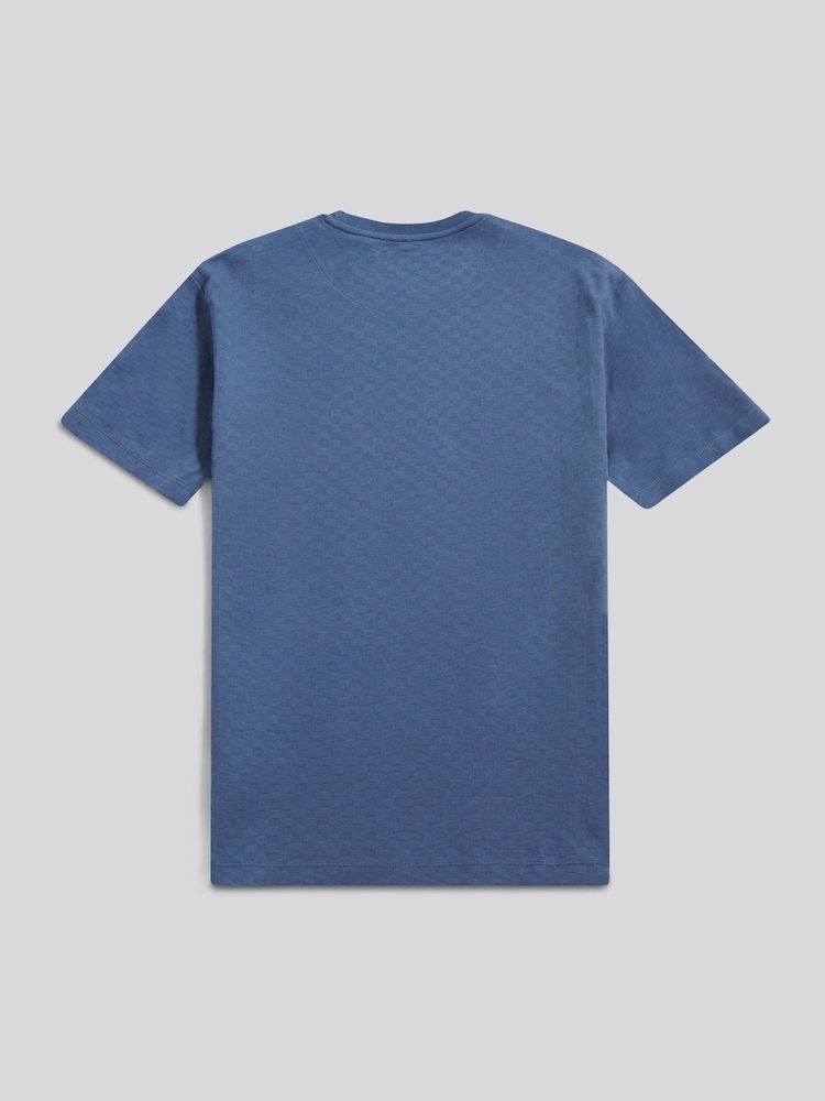 U.S. Polo Assn Blue Check Texture T-Shirt - Image 2 of 3