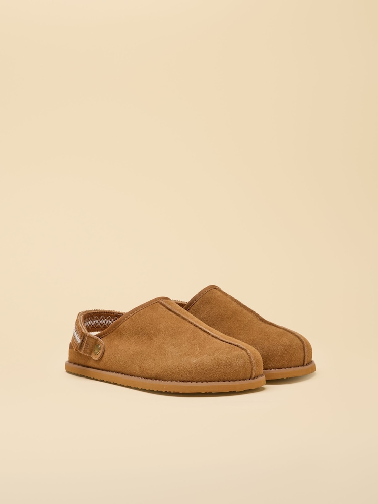 Joules Suede Faux Fur Lined Clogs - 1 paveikslėlis iš 7