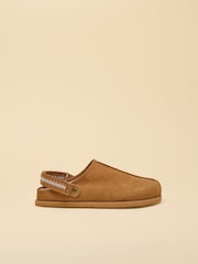 Joules Suede Faux Fur Lined Clogs - 2 paveikslėlis iš 7