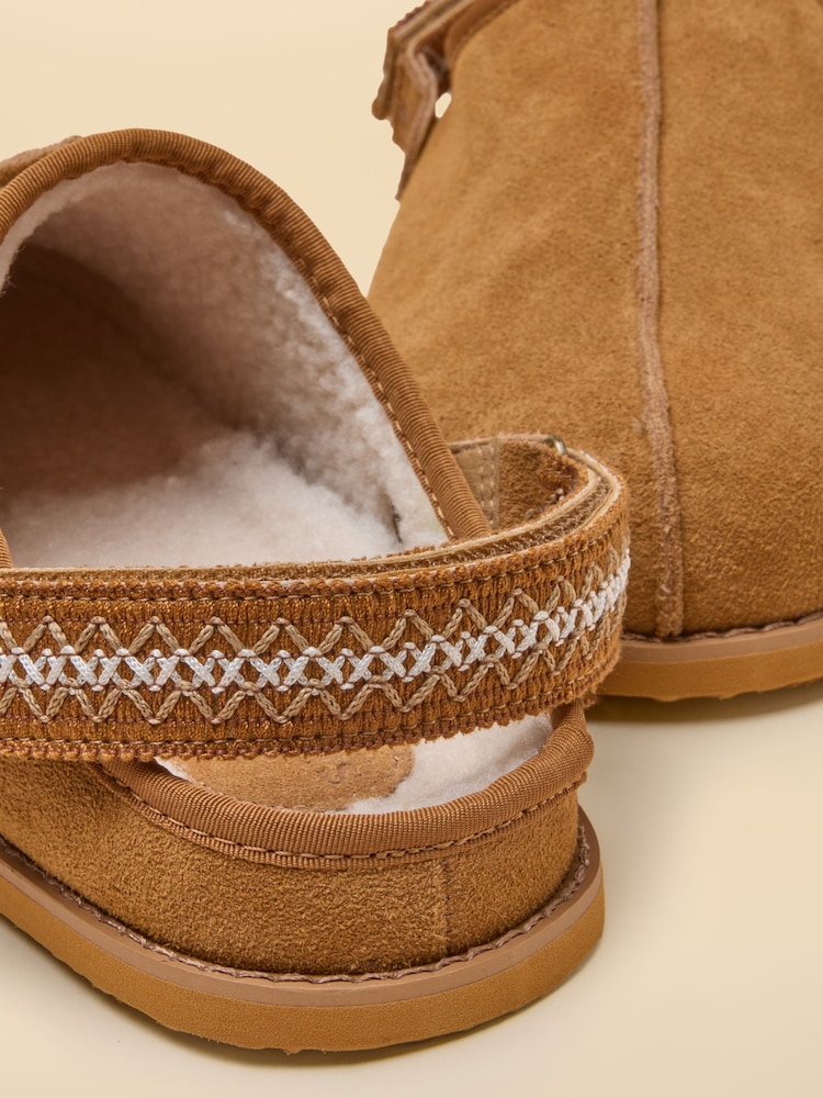 Joules Suede Faux Fur Lined Clogs - 7 paveikslėlis iš 7