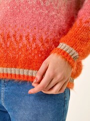Roman Orange Ombre Tinsel Knit Jumper - Image 5 of 5