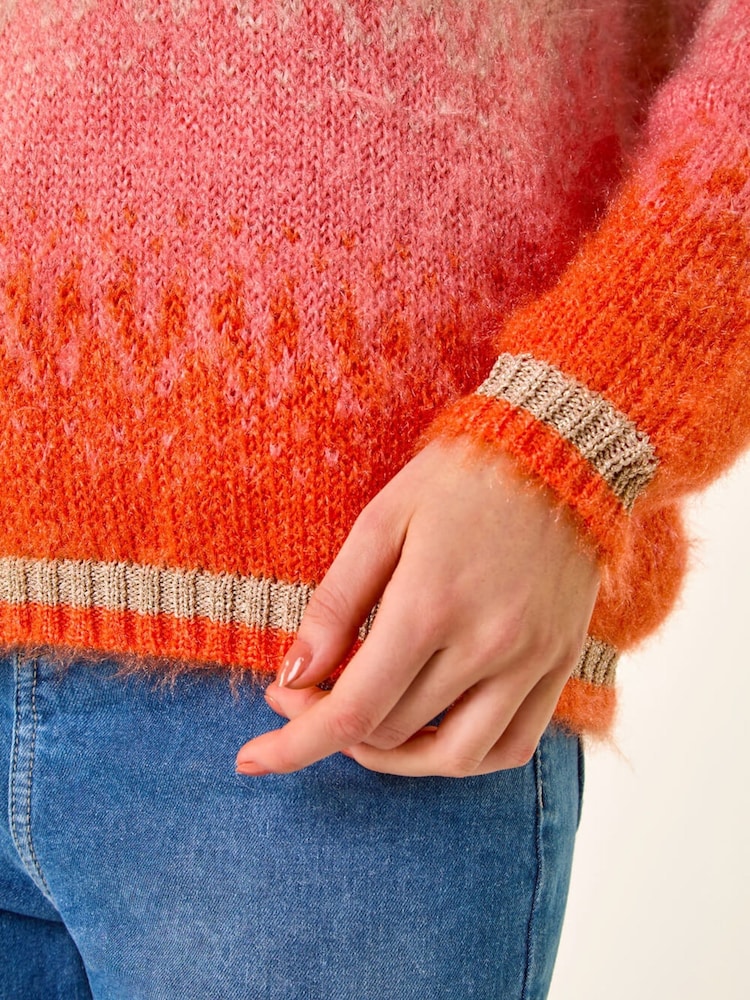 Roman Orange Ombre Tinsel Knit Jumper - Image 5 of 5