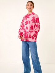 Roman Pink Floral Hotfix Knit Jumper - Image 1 of 5