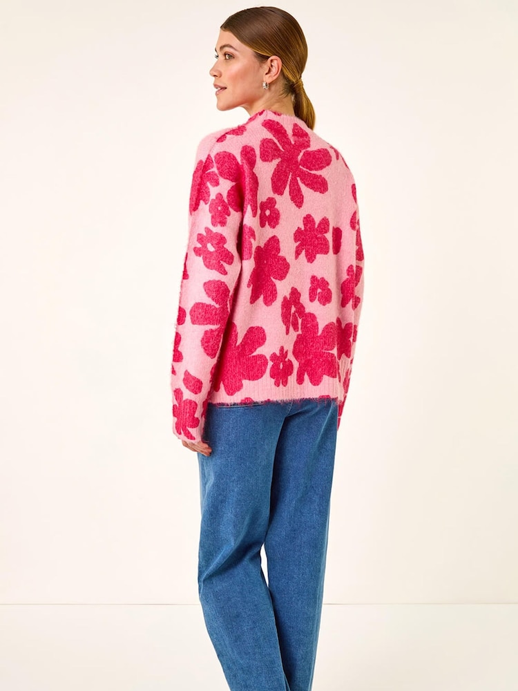 Roman Pink Floral Hotfix Knit Jumper - Image 2 of 5