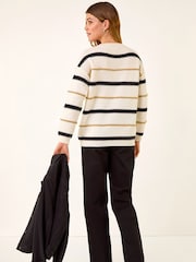 Roman Red Multi Stripe Knit Jumper - Image 3 of 5