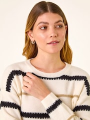 Roman Red Multi Stripe Knit Jumper - Image 4 of 5