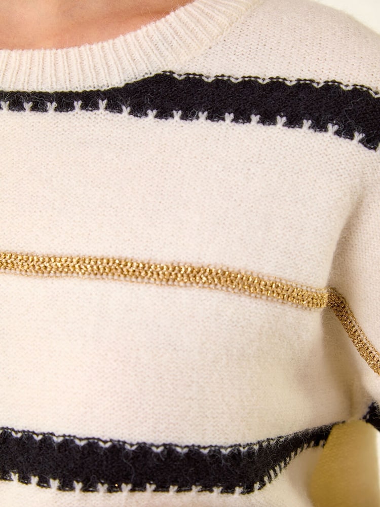 Roman Red Multi Stripe Knit Jumper - Image 5 of 5