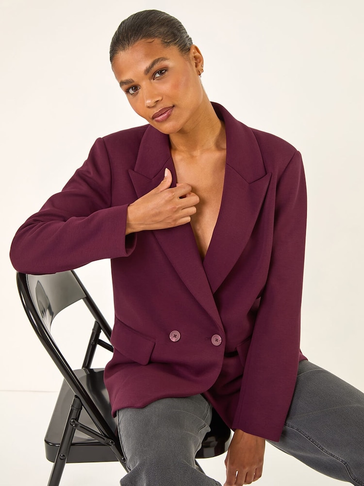 Roman Red Premium Stretch Ponte Blazer - Image 1 of 5