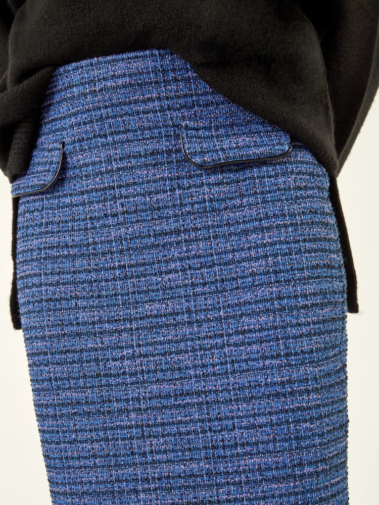 Roman Blue Pocket Front Textured Skirt - Image 5 of 5 Roman Blue Pocket Front Textured Skirt - Image 5 of 5