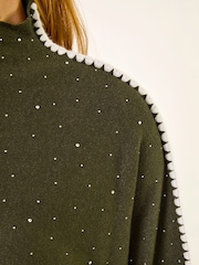 Roman Green Hotfix Blanket Stitch Knit Jumper - Image 5 of 5