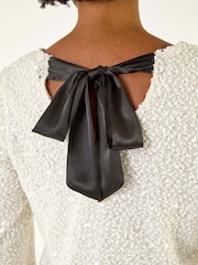 Roman Sequin Bow Back Snit Blouse - Imagen 5 de 5