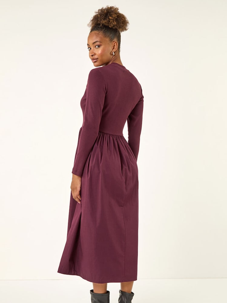 jersey cotton wrap dress Plus Size Maxi Dresses, Woman, brown, size: 24/26, cotton, Ulla Popken