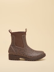 Joules Oakfield Leopard Neoprene Lined Ankle Wellies - Image 1 of 6