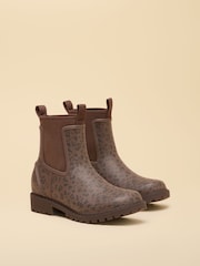 Joules Oakfield Leopard Neoprene Lined Ankle Wellies - Image 2 of 6