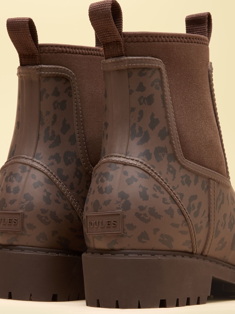 Joules Oakfield Leopard Neoprene Lined Ankle Wellies - Image 6 of 6