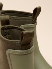 Joules Oakfield Khaki Green Neoprene Lined Ankle Wellies - Image 6 of 6