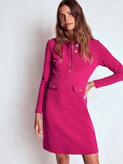 Boden Pink Lavinia Button Ottoman Dress - Image 3 of 5