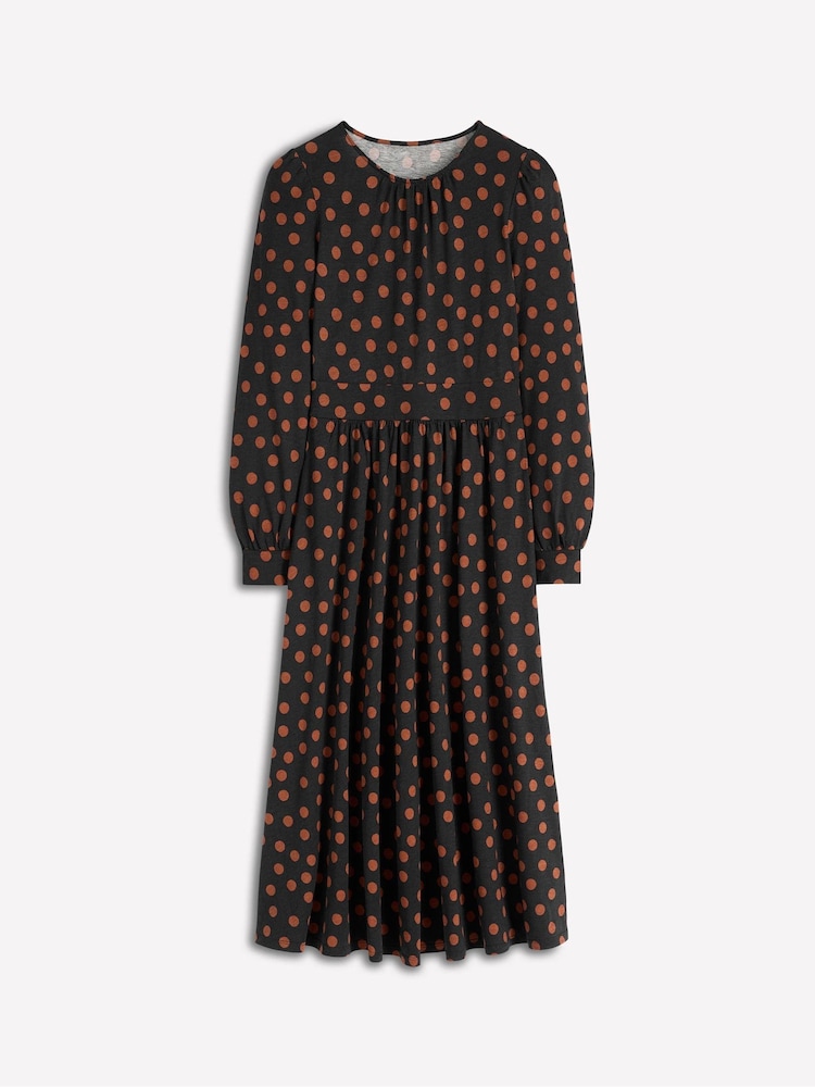 Boden Black Alexandra Jersey Midi Dress - Image 6 of 6