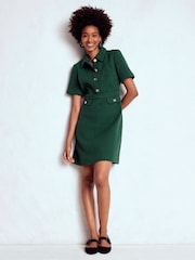Boden Green Eda Cotton Shift Dress - Image 3 of 5