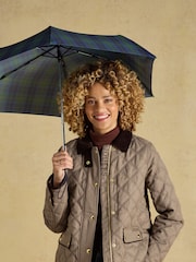 Joules Rayne Blue & Green Check Umbrella - Image 2 of 8