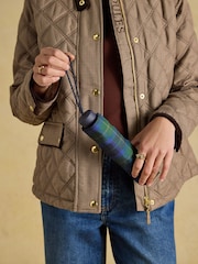 Joules Rayne Blue & Green Check Umbrella - Image 3 of 8