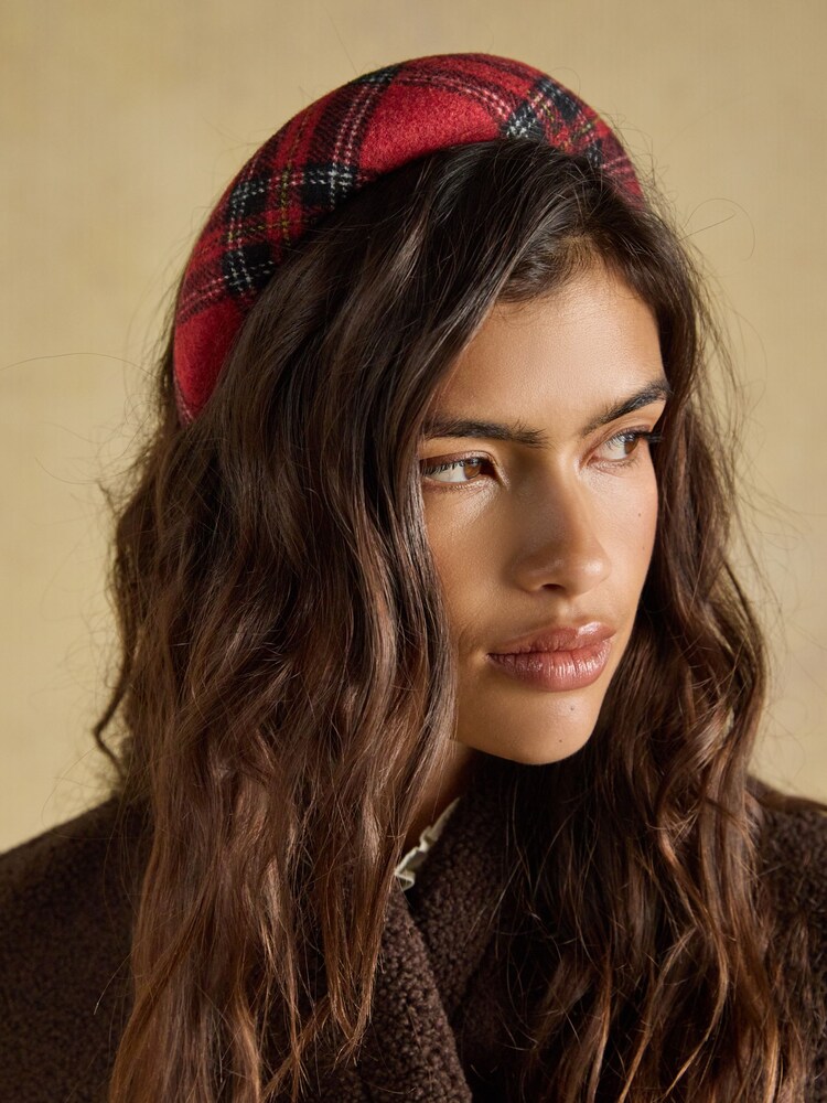 Joules Tessie Red Tweed Headband - Image 1 of 7 Joules Tessie Red Tweed Headband - Image 1 of 7