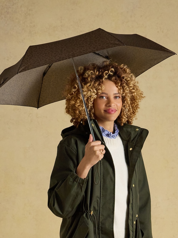 Joules Rayne Brown Leopard Umbrella - Image 2 of 8 Joules Rayne Brown Leopard Umbrella - Image 2 of 8