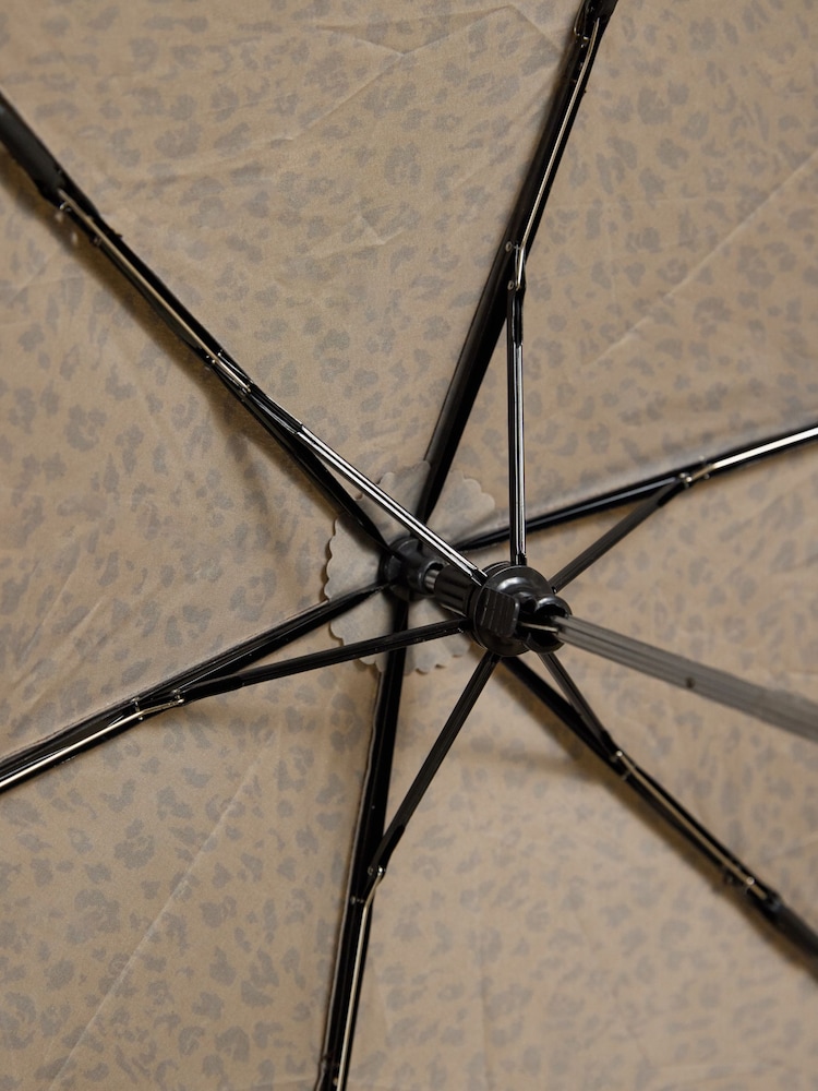 Joules Rayne Brown Leopard Umbrella - Image 8 of 8 Joules Rayne Brown Leopard Umbrella - Image 8 of 8