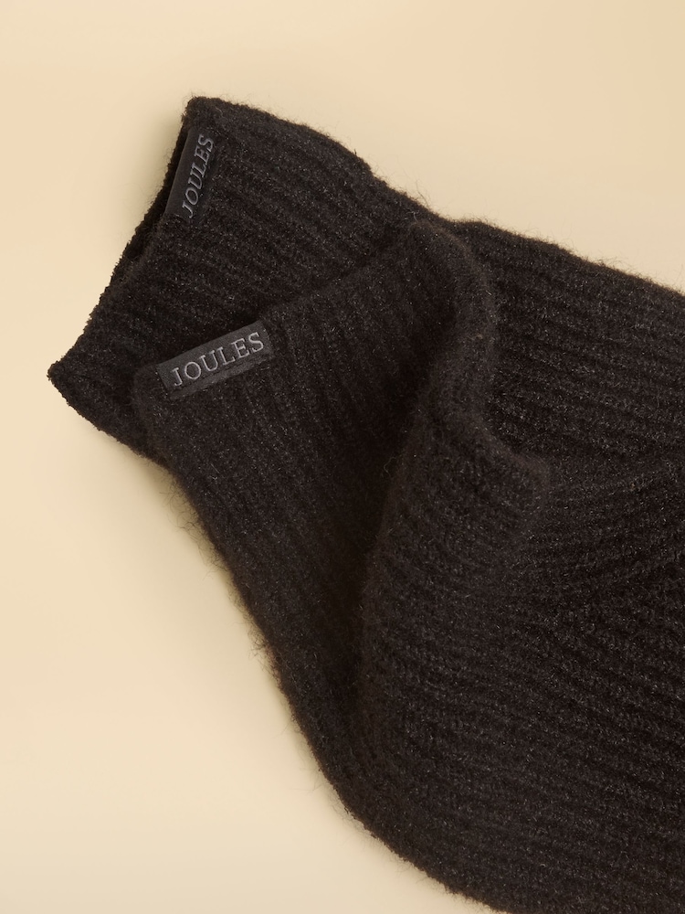 Joules Fine Knit Black Gloves - Image 3 of 3 Joules Fine Knit Black Gloves - Image 3 of 3