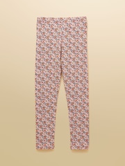 Joules Pink Girls' Horse Ditsy Printed Jersey Leggings - Image 2 of 4