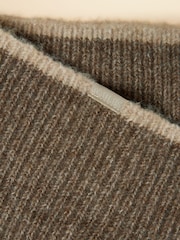 Joules Knitted Mocha Brown Drawstring Hood - Image 6 of 6