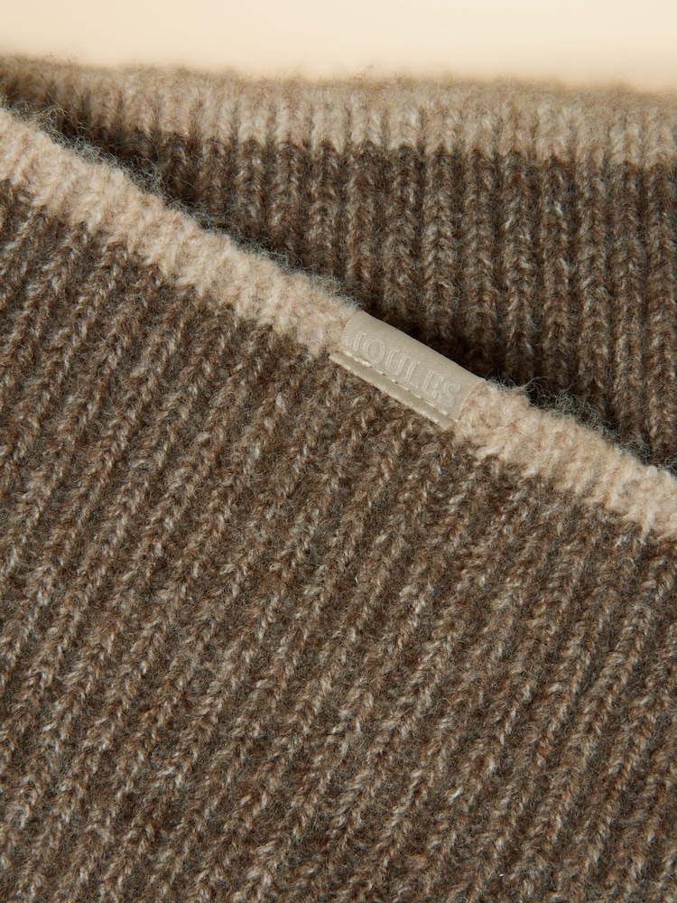Joules Knitted Mocha Brown Drawstring Hood - Image 6 of 6 Joules Knitted Mocha Brown Drawstring Hood - Image 6 of 6