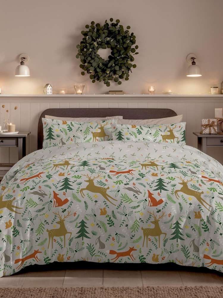 Copenhagen Home Multi Woodland Creatures Duvet Cover Set - Image 1 of 2 Copenhagen Home Multi Woodland Creatures Duvet Cover Set - Image 1 of 2