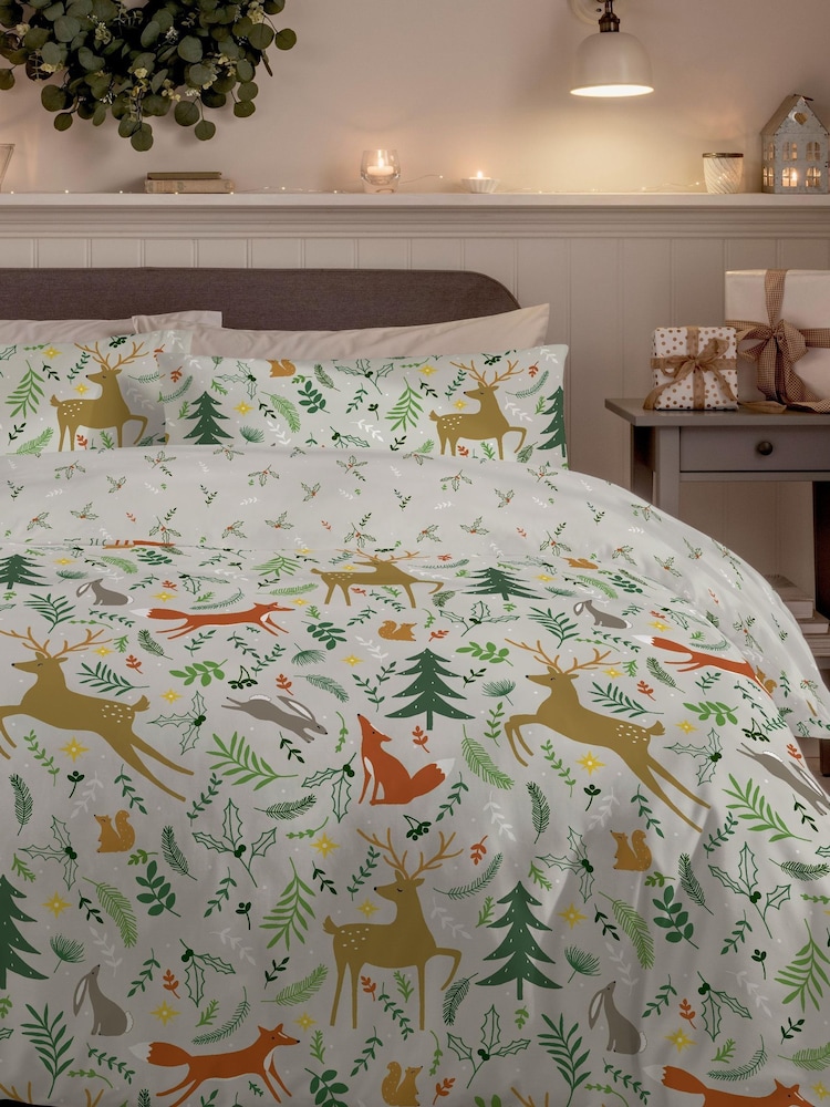 Copenhagen Home Multi Woodland Creatures Duvet Cover Set - Image 2 of 2 Copenhagen Home Multi Woodland Creatures Duvet Cover Set - Image 2 of 2