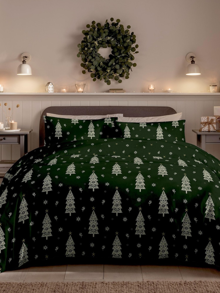 Copenhagen Home Evergreen Oh Christmas Tree Duvet Cover Set - Image 1 of 2 Copenhagen Home Evergreen Oh Christmas Tree Duvet Cover Set - Image 1 of 2