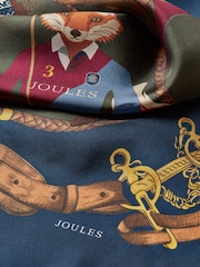 Joules Bloomfield Navy Jonty Silk Square Scarf - Image 7 of 7
