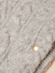 Joules Cable Grey Cosy Lined Snood - Image 3 of 5