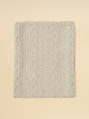 Joules Cable Oatmeal Cosy Lined Snood - Image 1 of 7