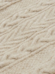 Joules Cable Oatmeal Cosy Lined Snood - Image 6 of 7